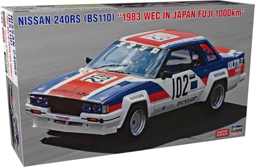ハセガワ 1/24 ニッサン 240RS (BS110) “1983 WEC IN JAPAN 富士1000km” プラモデル 20824 組み立て塗装が必要なプラモデル。 別途、接着剤や工具、塗料等が必要。 1/24スケール未塗装プラスチック組み立てキット 完成時サイズ:183×77mm パーツ数:120点 新規パーツ付属 【JANコード】4967834208247 【状態】新品 【発送】1〜2営業日で発送（休業日除く）