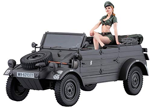 ハセガワ 1/24 Pkw.K1 キューベルワーゲン 82型 w/ブロンドガールズフィギュア プラモデル SP453 組み立て塗装が必要なプラモデル。 別途、接着剤や工具、塗料等が必要。 1/24スケール未塗装プラスチック組み立てキット 1/24スケールフィギュア (レジン製未塗装組み立てキット)付属 完成時サイズ:161.5mm×67.5mm セクシー×ミリタリー 原型製作：辻村聡志 氏 (レジン製女性フィギュア） 【JANコード】4967834522534 【状態】新品 【発送】1〜2営業日で発送（休業日除く）