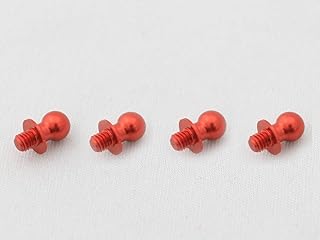 RC-ART ジュラルミン Φ4.8ピロボール(4個)L4XN3mm レッド WP-0114