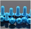 78エンタープライズ アルミボタンヘックスビスM3x6mm/6本 A1306-BL6(3)