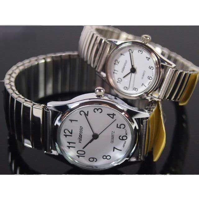 腕時計 ラウンドフェイス ウォッチ ジャバラベルト メンズ レディース ペア 保証書 日本製ムーブメント クオーツ