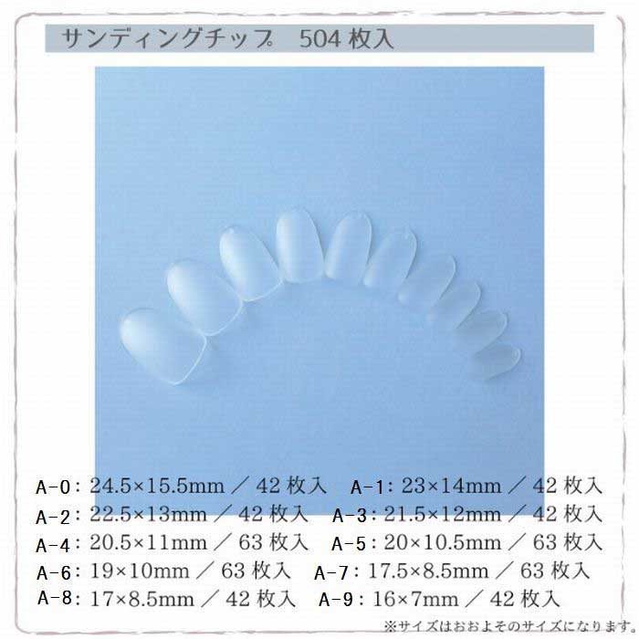 ネイルチップ ショートオーバル形 504枚入 クリアカラー 高品質 薄くてしなやかな デザインサンプル作成 サンディングチップ