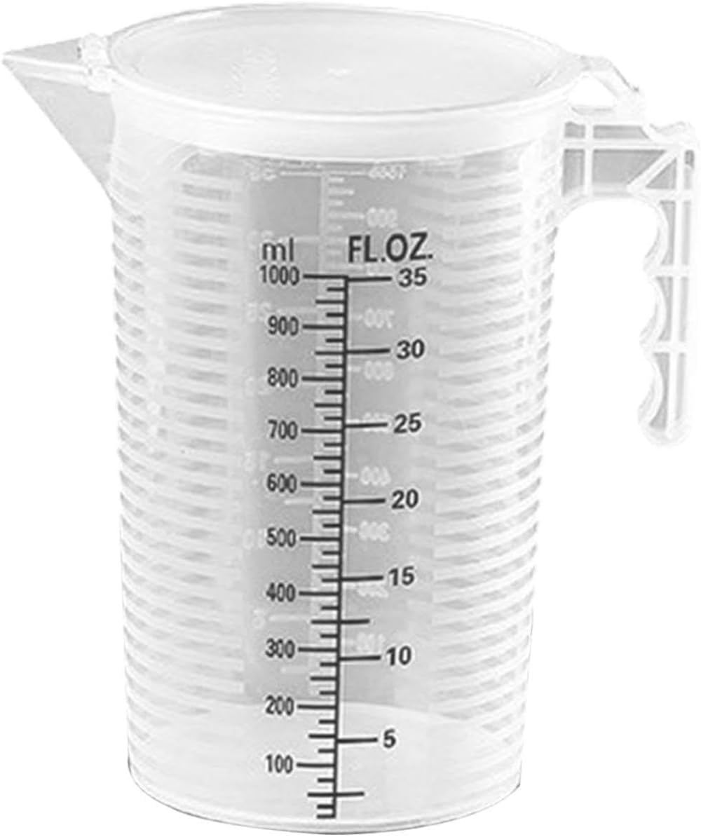 ハンドルと蓋付きの多目的計量カップ、プラスチック製のウォーターピッチャー、使いやすい計量カップセ..