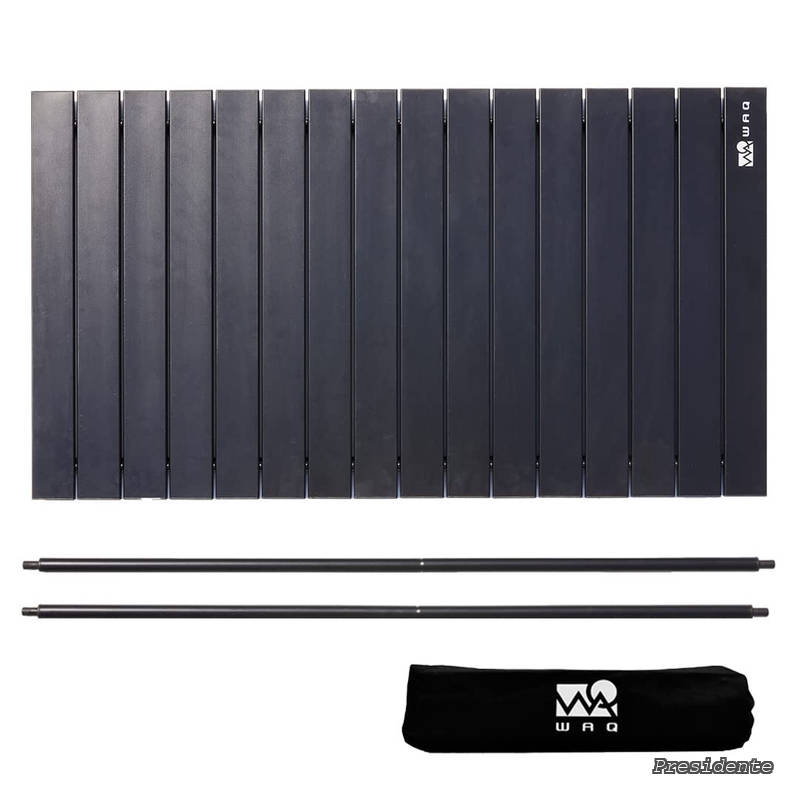 【送料無料】キャリーワゴン【 大型タイヤ 】自立収納 コンパクト 耐荷重150kg ワンタッチ収束式 106L 大容量 折り畳み アウトドアワゴン キャリーカート マルチキャリー 軽量 4輪 特大 タイヤ キャンプ WAQ OUTDOOR WAGON (専用アルミテーブル) (ウッド)