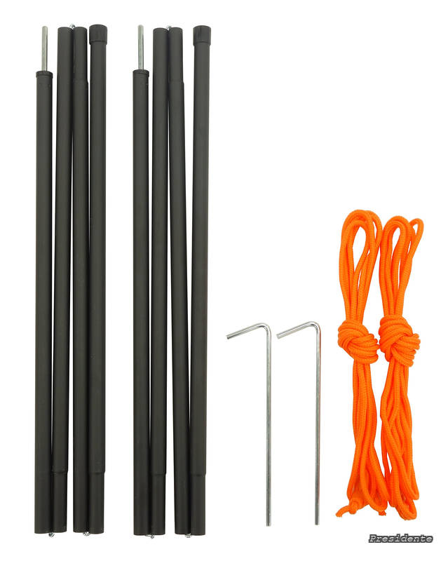 [무료 배송] STAG) 텐트 터프 부품 폴 스틸 폴 2 개 세트 가이드 로프 350cm2 책 · 스틸 페그 20cm2 책 부속 블랙 UA-4514 / UA-4515