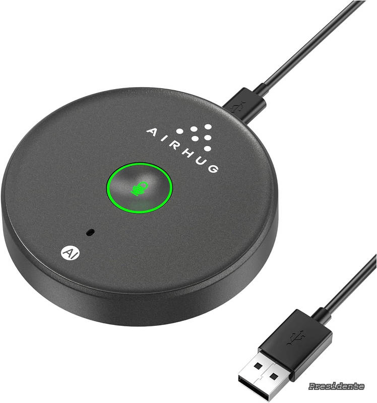 【送料無料】USB マイク AI ノイズリダクション LED インジケーター付き デスクトップ ゲーム プラグアンドプレイ 360° 全指向性コンデンサーマイク PC ラップトップ オンライン会議 Skype 録音 チャット Zoom