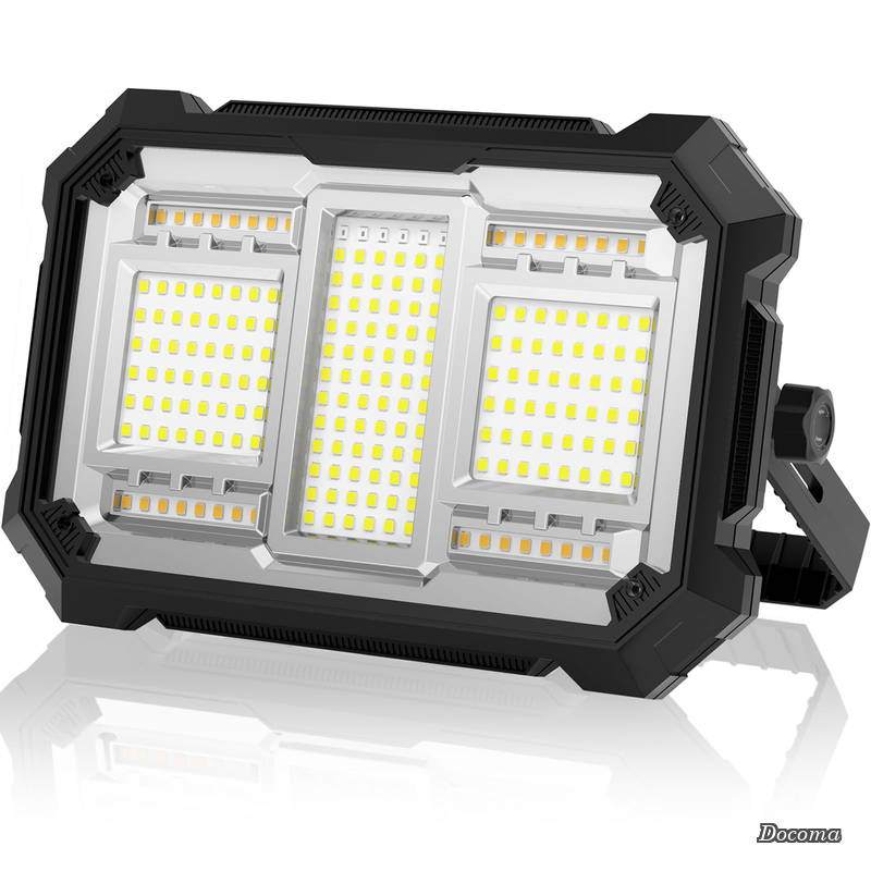 投光器 充電式 led 作業灯400W 屋外 ワークライト 超高輝 32000mAH大容量 防水 非常用 磁気設計 便携式 フック付き 4つ点灯モード 無段階調光 PSE認証済み キャンプ アウトドア 夜釣り 屋外照明 防災 停電対策 夜間工事 常備