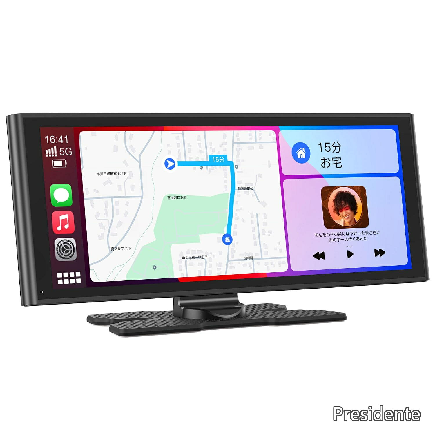 【送料無料】ワイヤレス Carplay/Android Auto/ミラーリング 防水リアカメラ付き 駐車補助 9.26インチ高精細液晶パネル オンダッシュモニター カーナビ 音楽 電話 Googel/Siri音声制御 動画視聴 Bluetooth/AUX/FM 音声出力 99%車種に対応 工事不要 取付簡単 車載 2年間メーカ