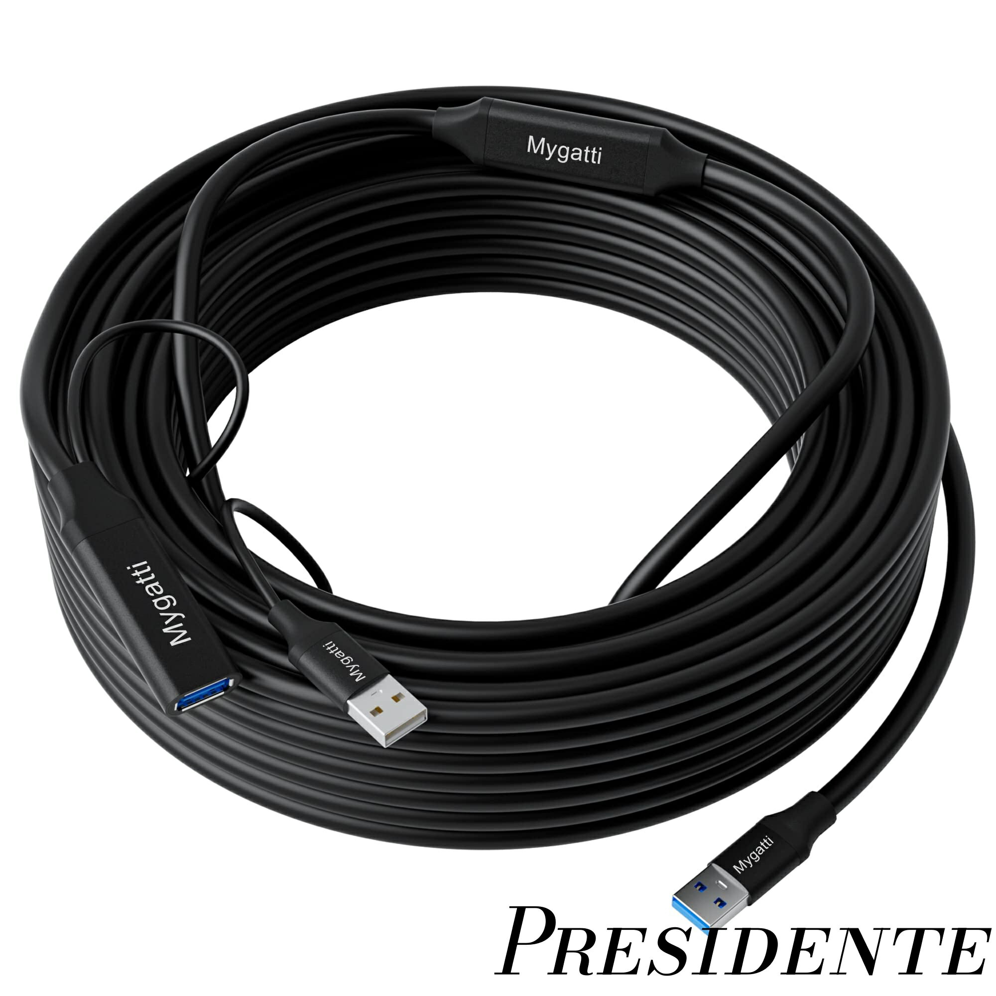 【まとめ買いで最大500円OFFクーポン!】【送料無料】延長ケーブル 15M USB3.0規格 延長ケーブル ロング 高速 安定 5.0Gbpsデータ転送 Type-Aオス-メスコード 2つ信号増幅器内蔵 3重シールド 低遅延 USB-A 延長線 家庭、オフィス、大型会議室、工場、倉庫、業務用 長い