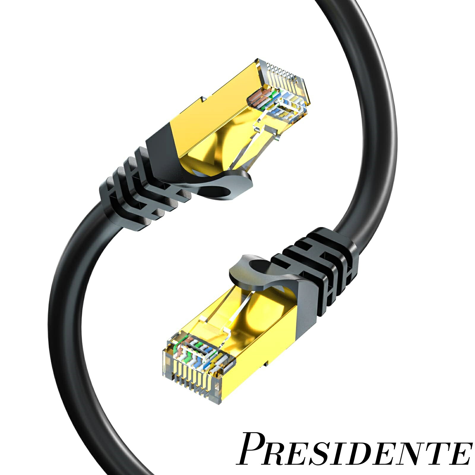 40M CAT7 UGOMI 屋外 カテゴリー7 イーサネットケーブル 工業階級 三重遮蔽 SSTP 10Gbps 600MHz UV/防水、直接埋葬、PEジャケット PS4 Xbox Modem Routerなどに適用されます