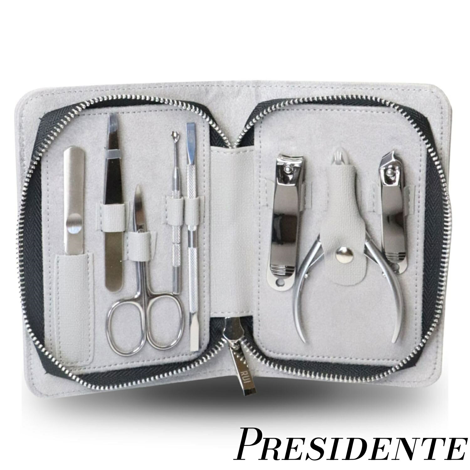 【まとめ買いで最大500円OFFクーポン!】【送料無料】Smiths Pro ステンレス鋼 8 ピース マニキュア キット プロの精密キューティクル ニッパーと金属プッシャー スタイル No.