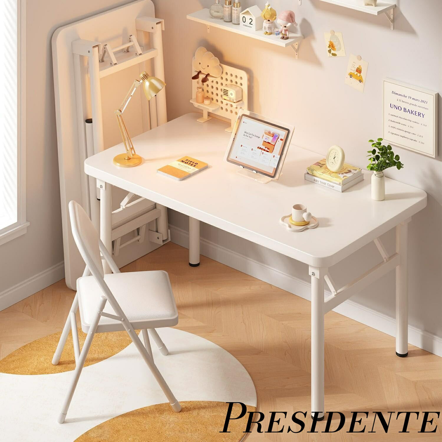 【まとめ買いで最大500円OFFクーポン!】【送料無料】幅80cm 幅100cm 奥行50cm パソコンデスク コンパクトデスク リモートワーク 在宅 勉強机 折り畳み 組立不要 完成品