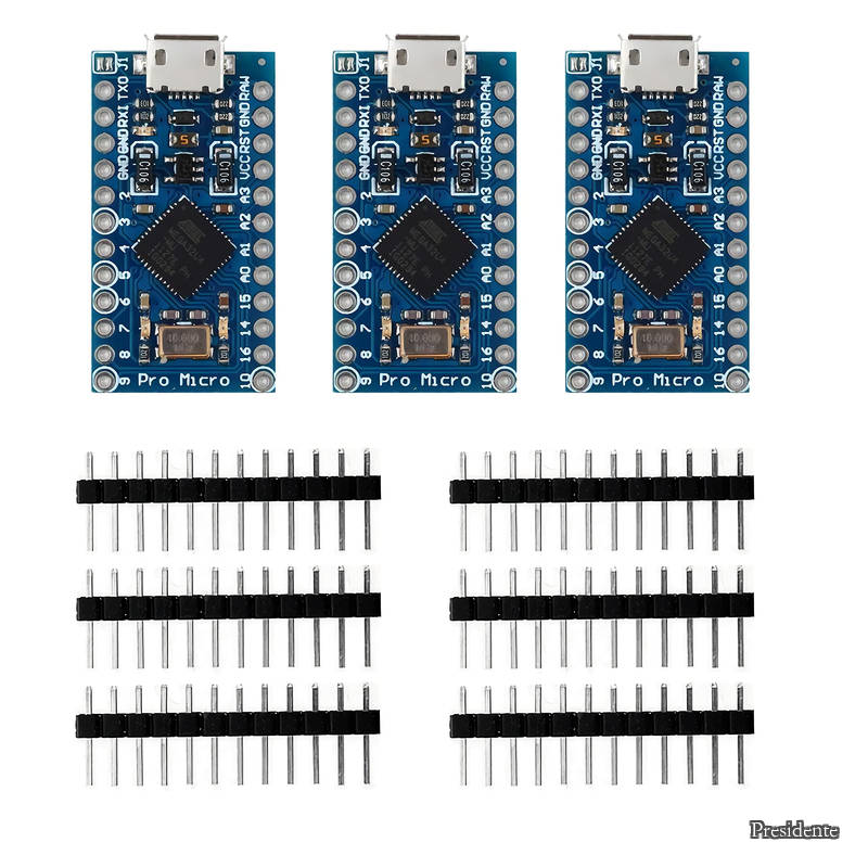 【送料無料】Micro基板 Atmel mega 32U4 5V/16MHz Module Board マイクロコントローラーボード Arduino互換 Leonardo Replace Atmel mega 328 Arduino互換 Pro Miniと互換 3個セット