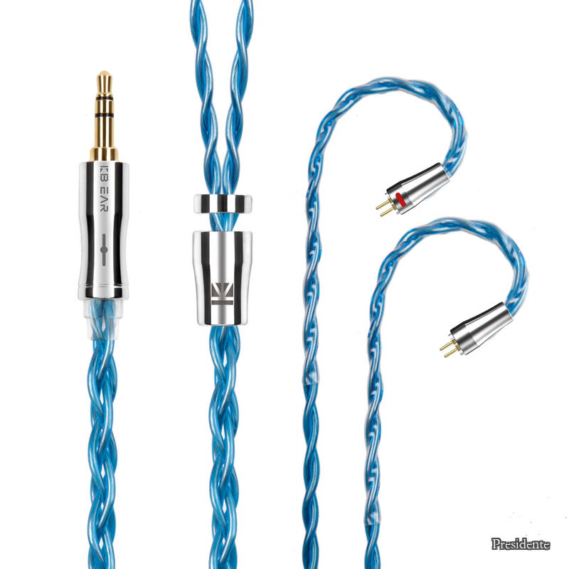 【送料無料】イヤフォン ケーブル 0.78mm 2pin 3.5mm KBEAR 耀 KBX4989 6N単結晶銅 4芯 イヤホン リケーブル 音質改善 イヤフォン ケーブル hi-fiオーディオ イヤモニ アップグレードケーブル （ブルー・2pin3.5mm） shoppresidente-10049151 Shop Presidente 楽天市場店 パッケージ画像