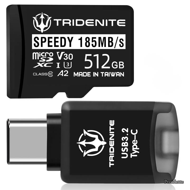 【送料無料】SPEEDY 512GB microSDカード付 iPhone 17/16/15用 カードリーダー USB 3.2 Type-C DDR200 超軽量 小型OTG 外付けメモリ アダプタ セット TCRS-M32C512