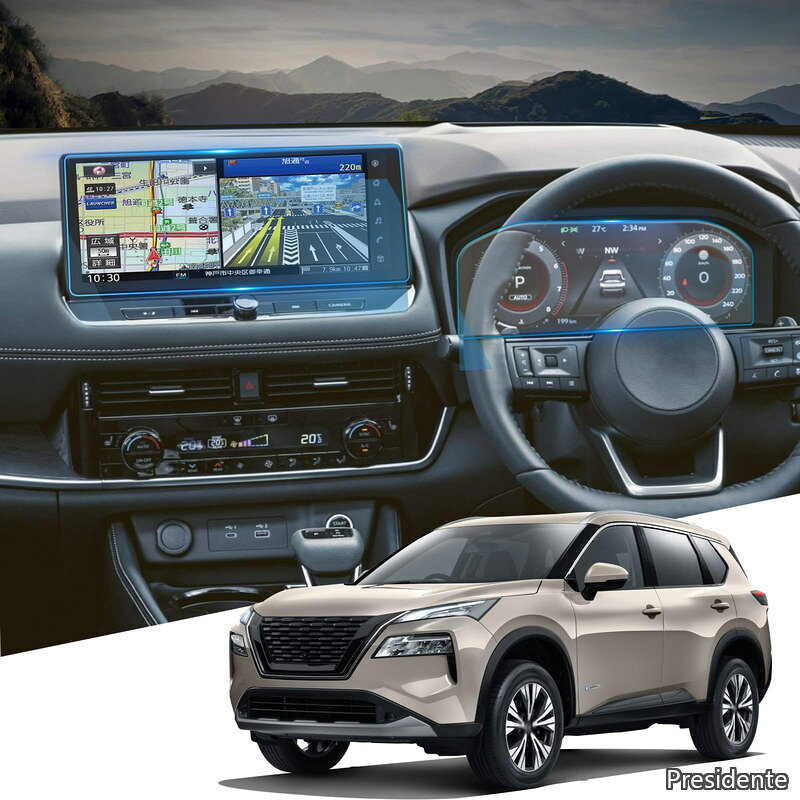 樂天商城 - 【送料無料】フィルム 新型 日産 エクストレイル t33 4代目 カーナビ+メーター 保護フィルム 12.3インチ ディスプレイオーディオ 9H キズ防止 汚れ防止 低反射 HD 高感度タッチ 自己吸着タイプ NISSAN X-TRAIL t33 エクストレイル パーツ アクセサリー 2022〜現行