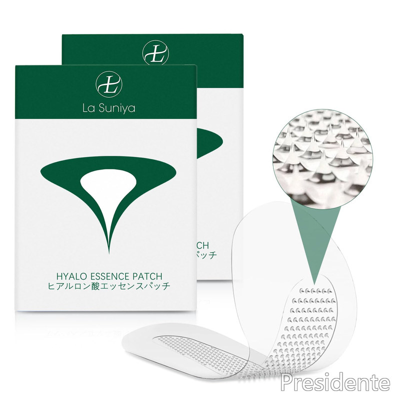  目元ケア 口元 ヒアルロン酸 4回分 目元しわ用パッチ LA SUNIYA HYALO ESSENCE PATCH 目元パック パッチ マイクロニードル メンズ 可用