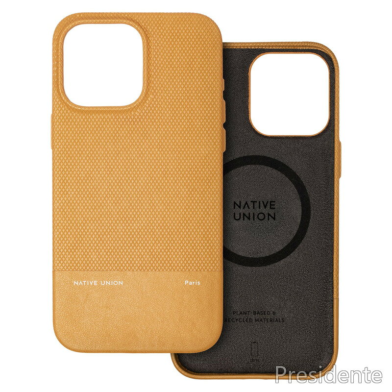 Native Union（ネイティブユニオン）(Re)Classic Case - MagSafe対応で内蔵マグネット付き - リサイクルおよび植物由来の素材 - 超耐久性で6ft / 1.8mの落下保護 - iPhone 15 Pro Max（クラフト）に対応