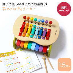 森のメロディーメーカー 音遊び ピアノ 鉄琴 木のおもちゃ 玩具 おもちゃ ベビー キッズ 誕生日 出産祝い ギフト メッセージカード ラッピング