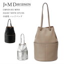  ジェイアンドエム デヴィッドソン J&M DAVIDSON LMND1XX MINI DAISY ミニデイジー WITH STUDS 巾着型 ハンドバッグ レザー 革 ブラック ウォームトープ シルバー レディース 即日発送 あす楽