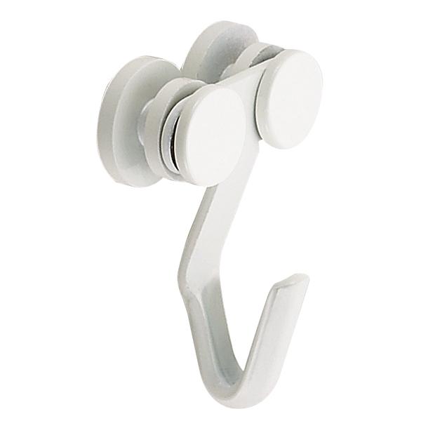 可動フックB B1004 (110-020-226) 塗装ホワイト｜スガツネ工業 可動フック 壁取付レール用フック ピク..