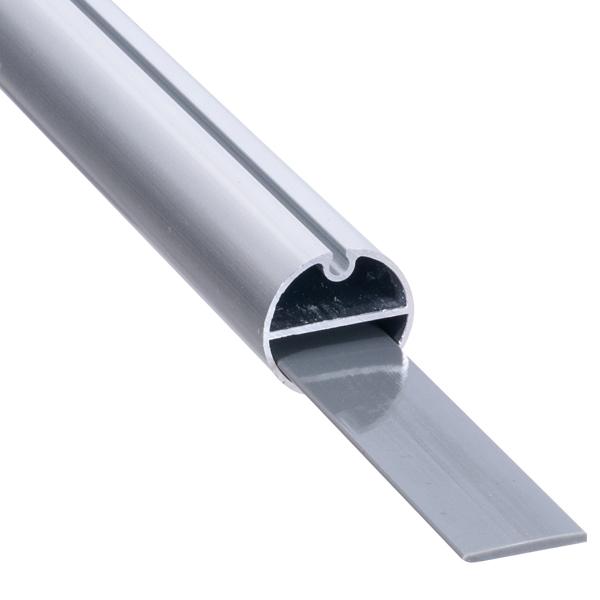 アルミH型パイプ シルバー φ25×620mm｜店舗用品 販促POP 天吊り用品 タペストリー...