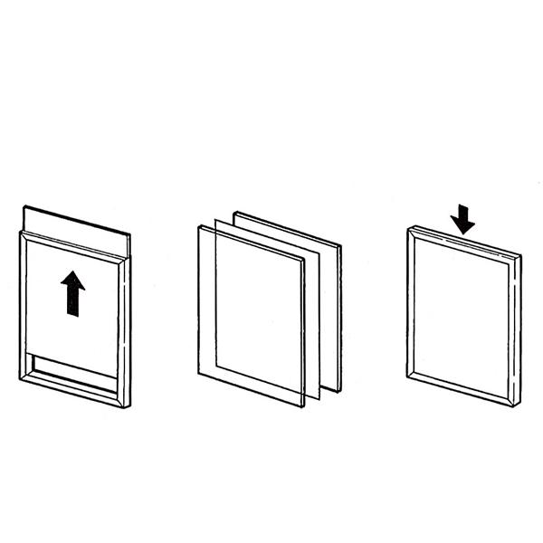 ポスターパネル 120 B3 ステン ベルク almode 店舗用品 販促 ポスター 用紙 パネル フレーム 額縁 ディスプレイ 屋内 スライド セット 薄型 直付け 壁掛け