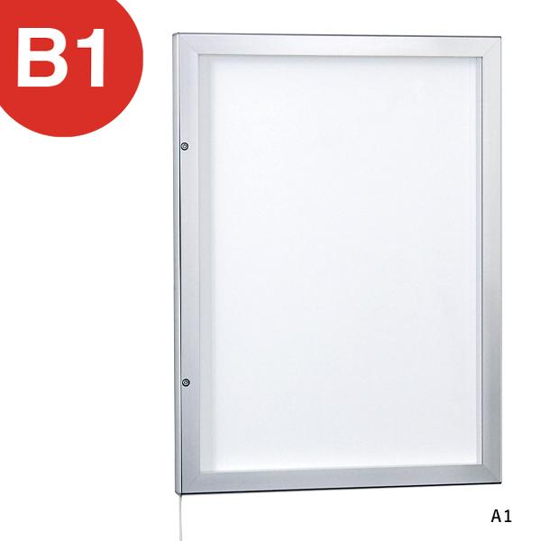 壁面掲示板 FB6627 B1タテ ボード 白 ベルク almode LED 照明付 ライト 屋外仕様 掲示板 扉 壁 直付け 鍵 マグネット 磁石 B1 縦