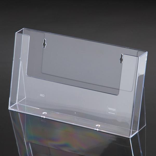 カタログホルダー C330 A4横 | チラシ パンフレット リーフレット カタログ 案内 卓上 カタログスタンド カタログケース パンフレットスタンド ラック 案内 透明 クリア