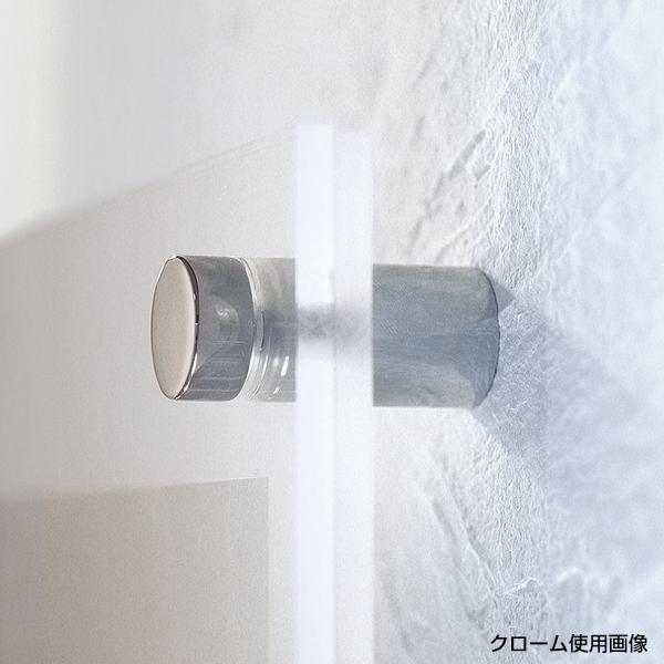 サインナット平丸 Ф12-15 クローム 取付物下穴φ6mm ビス太さ4mm 真鍮クロームメッキ仕上 飾りビス 店舗用品 スカルプス スタイリッシュ 店舗サイン 案内板 壁付 ディスプレイ 店舗用品 業務用