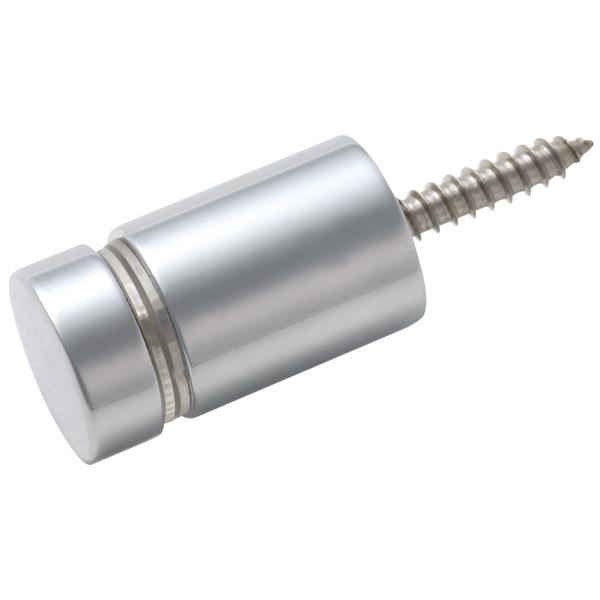 乐天商城 - サインナット平丸 Ф12-20 クローム 取付物下穴φ6mm ビス太さ4mm 真鍮クロームメッキ仕上 飾りビス 店舗用品 スカルプス スタイリッシュ 店舗サイン 案内板 壁付 ディスプレイ 店舗用品 業務用