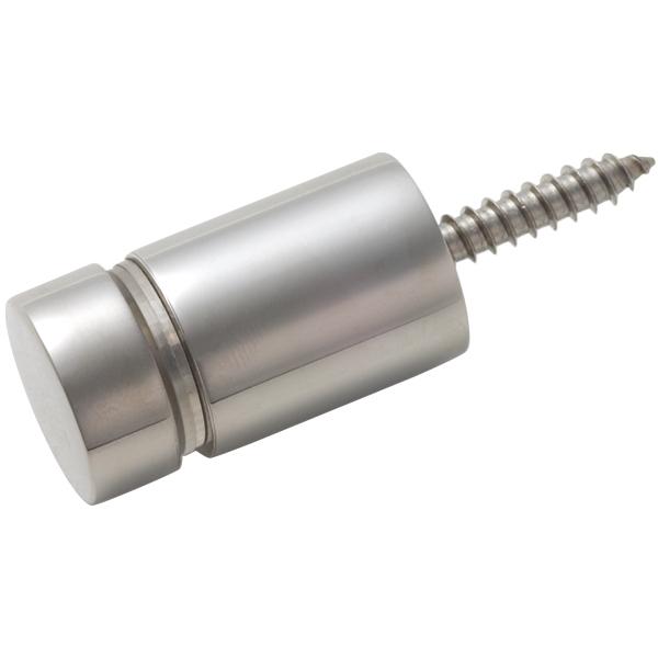 Rakuten - サインナット平丸 Ф16-15 ステンレス 取付物下穴φ6mm ビス太さ4mm SUS303 バフ仕上 飾りビス 店舗用品 スカルプス スタイリッシュ 店舗サイン 案内板 壁付 ディスプレイ 店舗用品 業務用