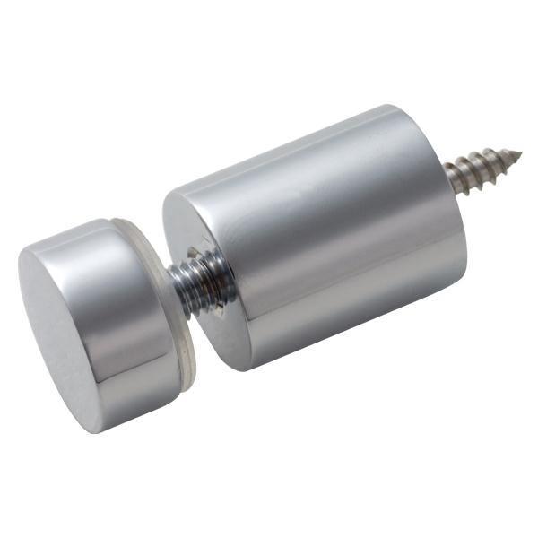 Rakuten - サインナット平丸 φ20-30 クローム 適応板厚3〜8mm 取付物下穴φ8mm ビス太さ4mm 真鍮クロームメッキ仕上 飾りビス 店舗用品 スカルプス スタイリッシュ 店舗サイン 案内板 壁付 ディスプレイ 店舗用品 業務用