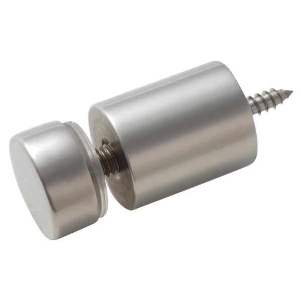 Rakuten - サインナット平丸 φ20-30 ステンレス 適応板厚3〜8mm 取付物下穴φ8mm ビス太さ4mm SUS303 鏡面研磨 飾りビス 店舗用品 スカルプス スタイリッシュ 店舗サイン 案内板 壁付 ディスプレイ 店舗用品 業務用