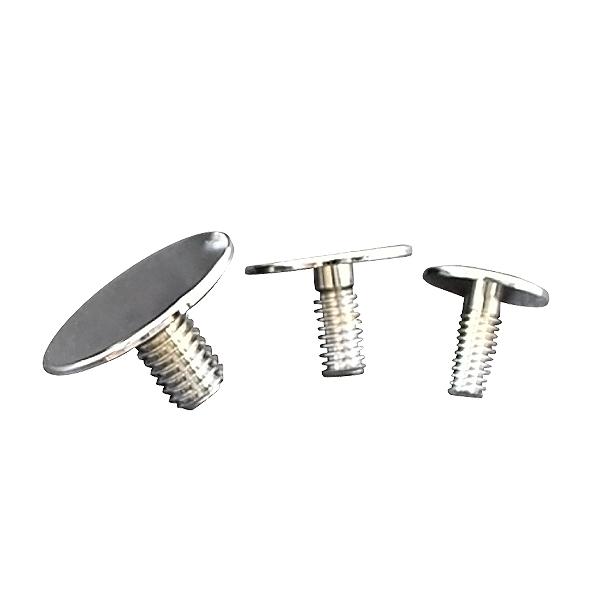Rakuten - デコレイトクローム装飾ネジ低頭 φ16 H15 M5 真鍮 バフクロームメッキ 店舗用品 スカルプス スタイリッシュ 装飾ネジ 店舗サイン 案内板 壁付 ディスプレイ 店舗用品 業務用