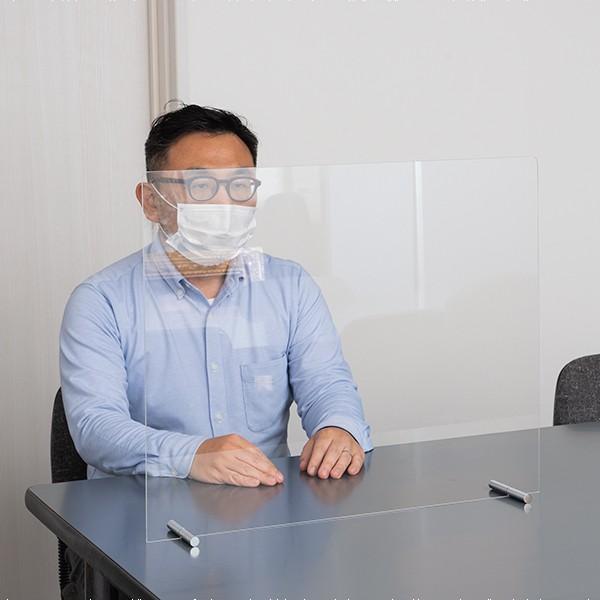 カウンター仕切板 透明 W600×H500 店舗用品 レジ回り備品 飛沫感染防止 レジ 窓口対策用品