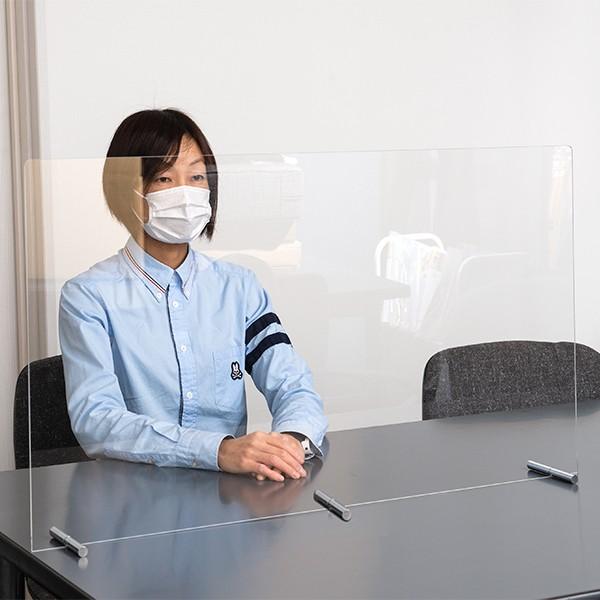 乐天商城 - カウンター仕切板 透明 W900×H500 店舗用品 レジ回り備品 飛沫感染防止 レジ 窓口対策用品