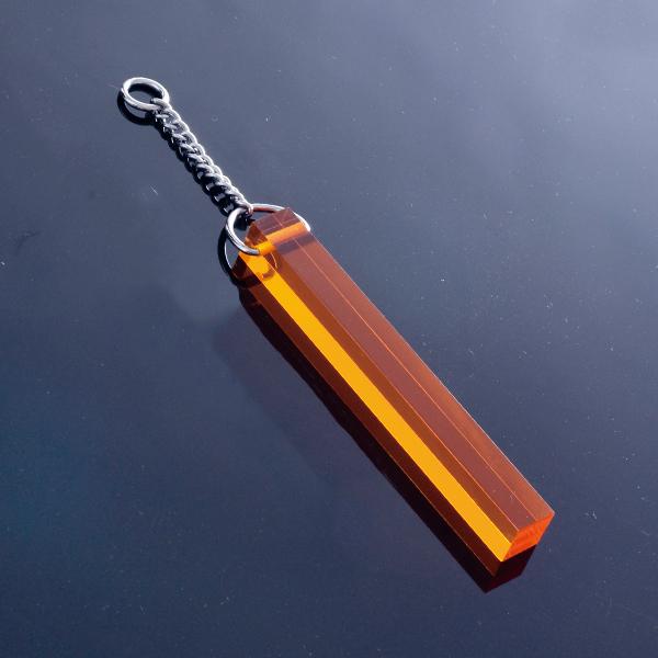 カラーキーホルダー KY425A オレンジ | キー 鍵 キーホルダー ルームキー レトロ 昭和レトロ 透明 オレンジ 18角 文字入れ 名入れ
