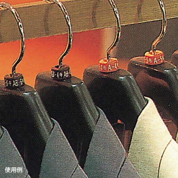 50個入 ハンガーサイズチップ 丸型サイズチップ 婦人 B体形8号 ハンガーオプション サイズチップ アパレル 衣料 展示 洋服サイズ 業務用 ハンガーにつけるだけ 仕分けや管理に便利 3