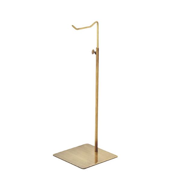 スチール バッグホルダー 角ベース アンティークゴールド バッグ掛け 帽子スタンド バッグスタンド 卓上 陳列 ディスプレイ バッグスタンド 帽子掛け スタンド カバンスタンド バッグ 鞄 帽子 型くずれ防止 1台 簡単組立 高さ調節可