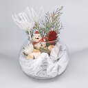 クリスマス 雪だるま ガラス クリスマスアレンジ ガラス ギフト クリスマス 飾り ガラスボウル プレゼント ハンドメイド 送料無料