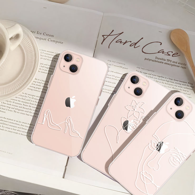 Rakuten - Xperia 10VII 1VII 1VI 10VI 1V 10V Xperia 5III 10III ハードケース クリアケース スマホケース AQUOS R9 pro AQUOS wish5 OPPO Reno13A 14 5G おしゃれ かわいい 流行 韓国 ラインアート 綺麗 大人 シンプル 抽象 バラ