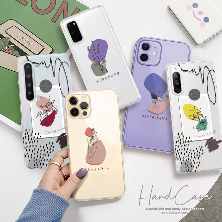 Rakuten - iPhone17 17Pro 17ProMax Air ケース 16Pro 15pro ケース Xperia1VI 10VI Galaxy S24 Google Pixel10 10Pro AQUOS R9 ハードケース スマホケース クリア ラインアート 花 flower ニュアンスカラー 選べる10デザイン
