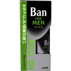 バン 男性用 ロールオン 商品説明 『バン 男性用 ロールオン』 ◆効果が高いロールオンタイプの男性用制汗デオドラント。 ◆汗をニオイをしっかりおさえ、乾きが早く、サラッとしてべたつきません。 ◆さわやかなシトラス微香タイプ。 バン 男性用 ロールオン　詳細 原材料など 商品名 バン 男性用 ロールオン 内容量 30mL 販売者 ライオンヘルスケア 広告文責 株式会社プログレシブクルー072-265-0007 区分 日用品バン 男性用 ロールオン　30mL