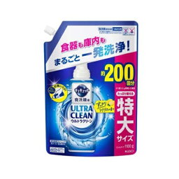 【6個セット】【1ケース分】 花王 キュキュット 食洗機用洗剤 ウルトラクリーン すっきりシトラス 詰替 特大サイズ(1100g)×6個セット　1ケース分　【正規品】