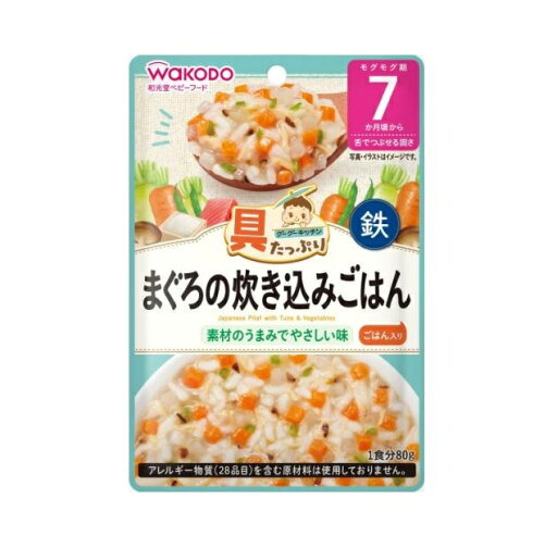 アサヒ 和光堂 具たっぷりグーグーキッチン まぐろの炊き込みごはん 7カ月頃から(80g)【正規品】※軽減税率対象品 アサヒ 和光堂 具たっぷりグーグーキッチン まぐろの炊き込みごはん 7カ月頃から(80g)【正規品】※軽減税率対象品