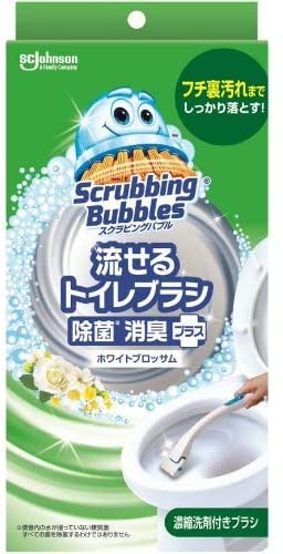 【20個セット】【1ケース分】 スクラビングバブル　流せるトイレブラシ　除菌消臭プラス　ホワイトブロッサム　本体＋替4個×20個セット　1ケース分 【正規品】【dcs】