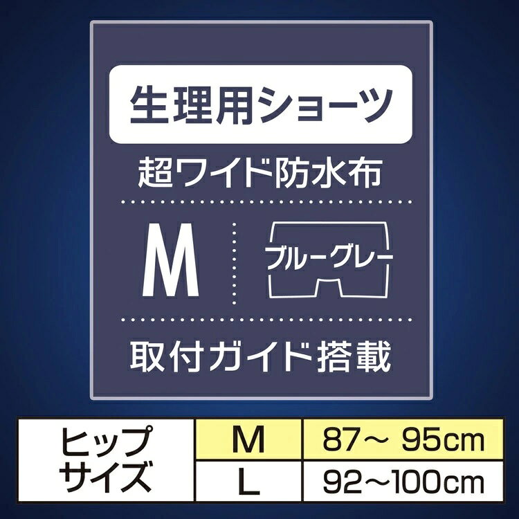 ソレイユ楽天市場店の【3個セット】 ユニ・チャーム ソフィ 超熟睡 密着フィットショーツ M ブルーグレー サニタリーショーツ(1枚)×3個セット 【正規品】【mor】｜アングル3