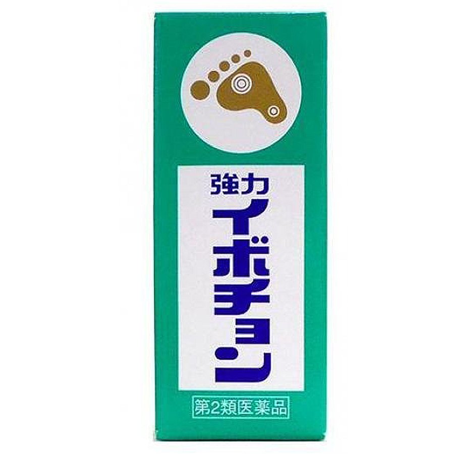 強力イボチョン 商品説明 『強力イボチョン 』 　強力イボチョンは，皮膚（ひふ）の角質を軟化し，腐蝕させて，いぼ，うおの目，たこをとる薬です。患部に塗ってしばらくすると，白いうすい膜が張ってきます。この時，有効成分が徐々に浸透し，時間とともに角質を軟化して効力を発揮するよう工夫されています。 【強力イボチョン 　詳細】 100mL中 乳酸 10g サリチル酸 10g ジブカイン塩酸塩 0.5g 添加物として ヒマシ油，ピロキシリン，エーテル，エタノール を含有。 原材料など 商品名 強力イボチョン 内容量 10ml 販売者 福地製薬（株） 保管及び取扱い上の注意 （1）直射日光の当たらない湿気の少ない涼しい所に密栓して保管してください。 （2）小児の手のとどかない所に保管してください。 （3）誤用をさけ品質を保持するため，他の容器に入れ替えないでください。 （4）使用期限をすぎた製品は使用しないでください。 （5）火気に近づけないでください。 用法・用量 1日1〜2回添付の棒にて適量を患部に塗布してください。 （1）目に入らないように注意してください。万一，目に入った場合には，すぐに水又はぬるま湯で洗い，直ちに眼科医の診療を受けてください。 （2）小児に使用させる場合には，保護者の指導監督のもとに使用させてください。 （3）外用にのみ使用し，内服しないでください。 （4）本剤が患部の周りの皮膚（ひふ）につかないよう，よく注意して使用してください。もし，ついた場合はすぐにふきとってください。 （5）いぼ，うおの目，たこがたくさんある場合は，1〜2個ずつ塗布してください。 効果・効能 いぼ，魚の目，たこ ご使用上の注意 （守らないと現在の症状が悪化したり，副作用が起こりやすくなります。）1．次の部位には使用しないでください 　（1）顔面，特に目や目の周囲，粘膜（例えば，口腔，鼻腔，膣等），やわらかい皮膚（ひふ）面（首の回り，胸部，わきの下，うでの内側等），陰のう，外陰部等。 　（2）炎症，亀裂や外傷のひどい患部。 　（3）ロウ様光沢があり，押すと白いものが出てくる水イボ，お年寄りにできやすい黒褐色の扁平イボ，群生したイボ。1．次の人は使用前に医師，薬剤師又は登録販売者に相談してください 　（1）乳幼児。 　（2）薬などによりアレルギー症状を起こしたことがある人。 2．使用後，次の症状があらわれた場合は副作用の可能性があるので，直ちに使用を中止し，この文書を持って医師，薬剤師又は登録販売者に相談してください ［関係部位：症状］ 皮膚（ふ）：発疹・発赤，かゆみ ◆ 医薬品について ◆医薬品は必ず使用上の注意をよく読んだ上で、 それに従い適切に使用して下さい。 ◆購入できる数量について、お薬の種類によりまして販売個数制限を設ける場合があります。 ◆お薬に関するご相談がございましたら、下記へお問い合わせくださいませ。 株式会社プログレシブクルー　072-265-0007 ※平日9:30-17:00 (土・日曜日および年末年始などの祝日を除く） メールでのご相談は コチラ まで 広告文責 株式会社プログレシブクルー072-265-0007 商品に関するお問い合わせ 会社名：福地製薬株式会社 住所：滋賀県蒲生郡日野町寺尻824 電話：0748-52-2323 受付時間：9時から17時まで（土，日，祝日を除く） 区分 日本製・第2類医薬品 ■医薬品の使用期限 医薬品に関しては特別な表記の無い限り、1年以上の使用期限のものを販売しております。 それ以外のものに関しては使用期限を記載します。医薬品に関する記載事項はこちら【第2類医薬品】 強力イボチョン 10ml ×120個セット　1ケース分