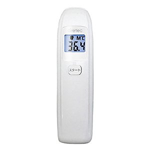TaiyoSHiP 非接触体温計 TO-401 商品説明 『TaiyoSHiP 非接触体温計 TO-401』 ●物体の表面温度を測定できる。 表面温度測定モードに切り替え可能。体温だけでなくミルクや沐浴時のお風呂などの表面温度もお手軽に測ることができるので、子育てシーンで役立ちます。 ※表面温度の結果は目安としてください。 ●はかりやすいこめかみ測定専用。 センサー部をこめかみから2〜3cm程度はなしてスタートボタンを押すだけで簡単に体温を計測。こめかみ部分からでる赤外線を体温計が読み取って数値を表示するので、肌に触れずに安心して測定いただけます。 ●37.5度以上は連続音6回でお知らせ。 ピッ音を6回連続で鳴らして警告してくれます。 ●電源の切り忘れに安心のオートパワーオフ機能。 約1分後に自動で電源が切れます。 ●測定値保存。 最大24回分の測定値を保存できます。 体温表示範囲：34.0度〜42.9度 最小表示単位：0.1度 表示温度方式：赤外線(補正温度方式または実測温度方式) 使用電池：単4形アルカリ乾電池×2コ 医療機器認証番号：第229AKBZX00002000号 医療機器分類：　管理医療機器　クラスII 【TaiyoSHiP 非接触体温計 TO-401　詳細】 原材料など 商品名 TaiyoSHiP 非接触体温計 TO-401 原材料もしくは全成分 本体素材：ABS樹脂 内容量 1個　　付属品：動作確認用電池(単4形アルカリ乾電池×2コ)、取扱説明書(保証書付)、医療機器添付文書 サイズ 本体寸法：150×40×51mm 本体重量：約51g 製造国 中国 販売者 大洋製薬 ご使用上の注意 ★警告・お子様だけでご使用にならないでください。 ★禁忌・禁止・人以外の検温にはご使用にならないでください。 ・測定結果の自己判断や治療は危険ですので、医師の診断に従ってください。 ・機器を修理・改造・分解しないでください。 広告文責 株式会社プログレシブクルー072-265-0007 区分 管理医療機器TaiyoSHiP 非接触体温計 TO-401×10個セット